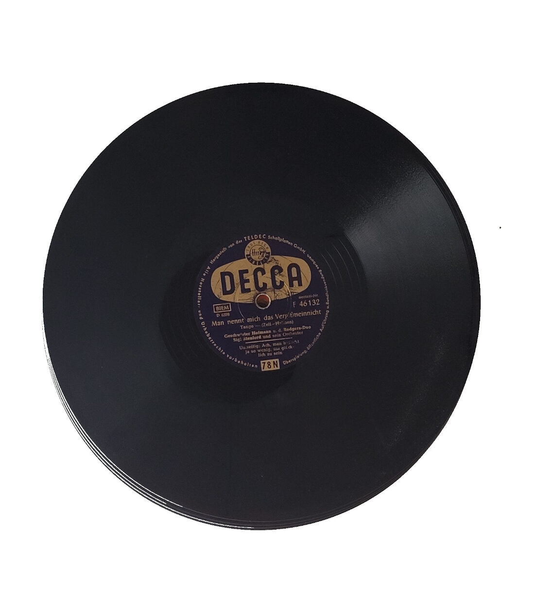 Schellack - Platte: 10" Geschwister Hofmann & Rodgers-Duo - Man nennt mich das Vergißmeinnicht / Ach, man braucht so...Decca