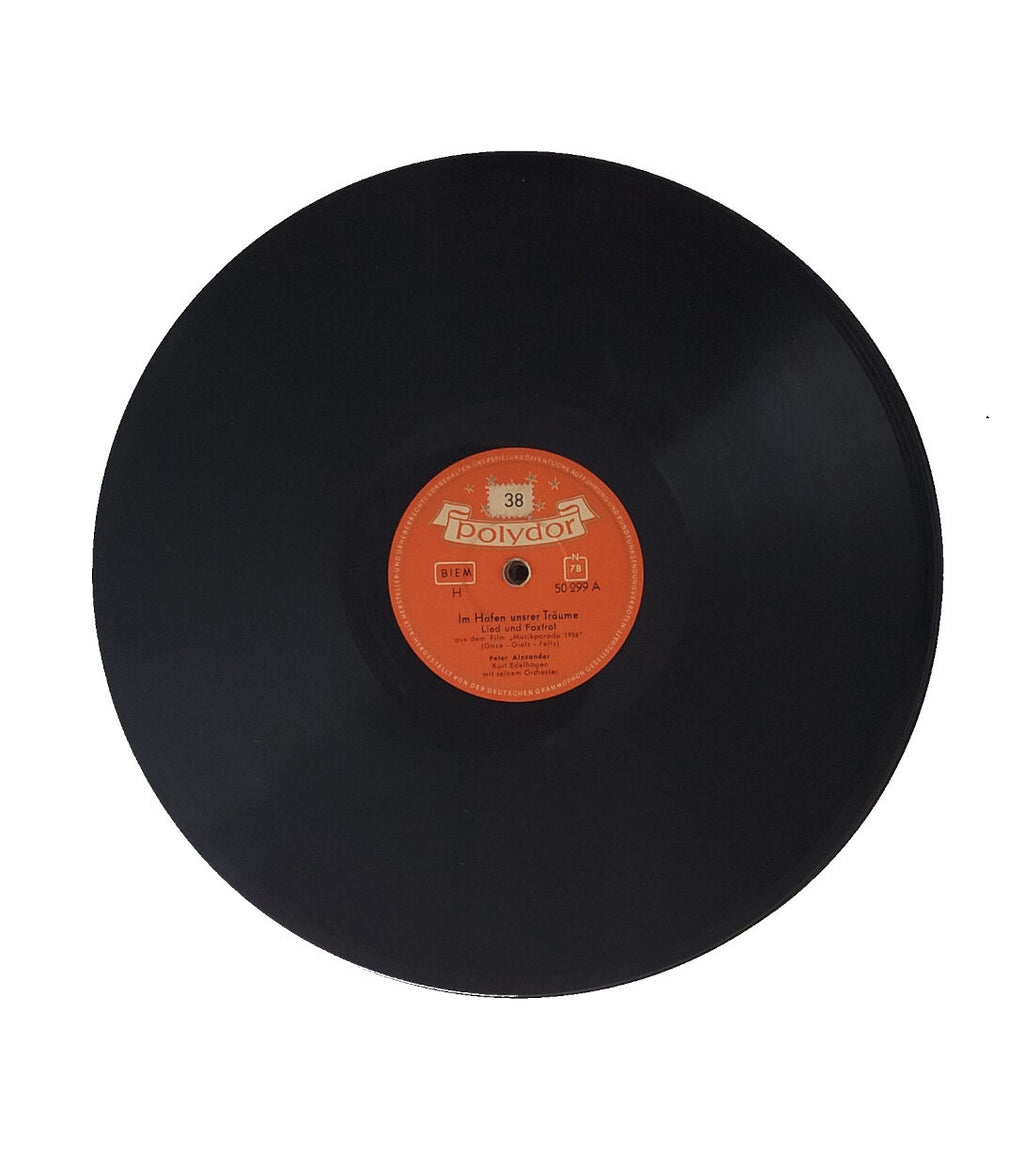 Schellack - Platte: 10" Peter Alexander Im Hafen unserer Träume/Ich weiß was dir fehlt Polydor