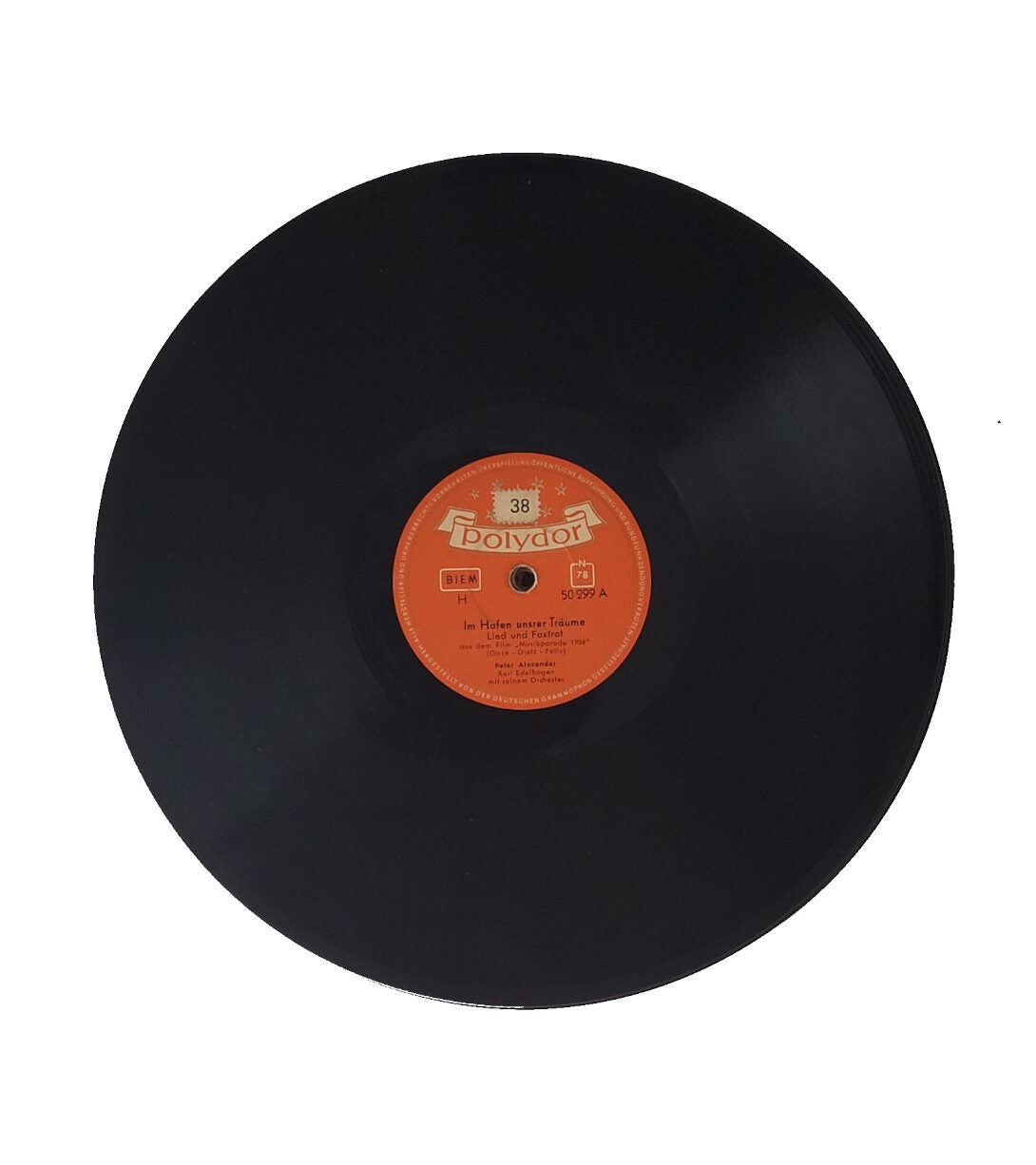 Schellack - Platte: 10" Peter Alexander Im Hafen unserer Träume/Ich weiß was dir fehlt Polydor