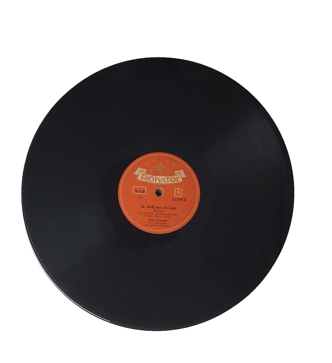 Schellack - Platte: 10" Peter Alexander Im Hafen unserer Träume/Ich weiß was dir fehlt Polydor