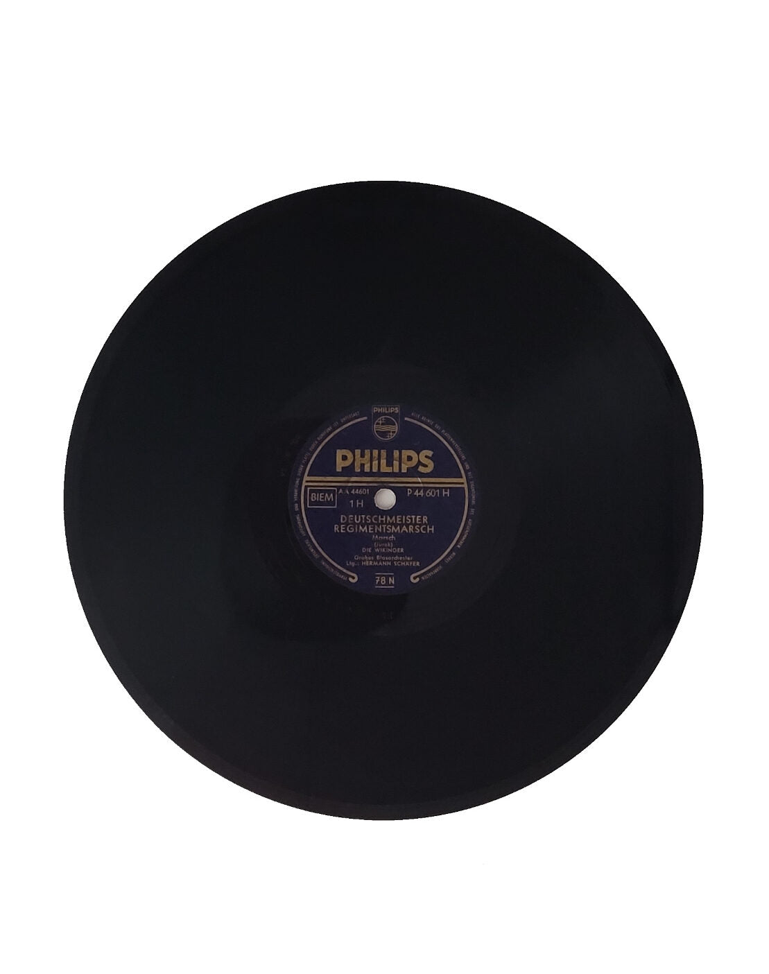 Schellack - Platte: 10" Die Wikinger Deutschmeister Regimentsmarsch / König Ludwig II.  Philips ohne Cover
