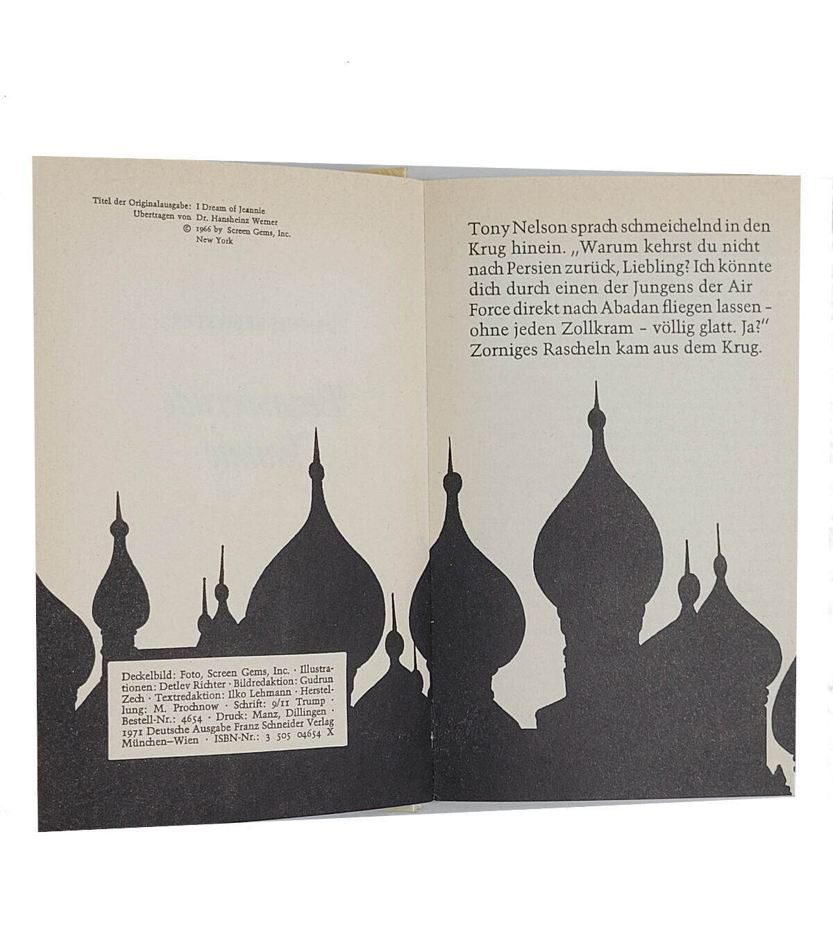 Fernseh-Nostalgie Dennis Brewster - Bezaubernde Jeannie  Schneider Verlag 1971