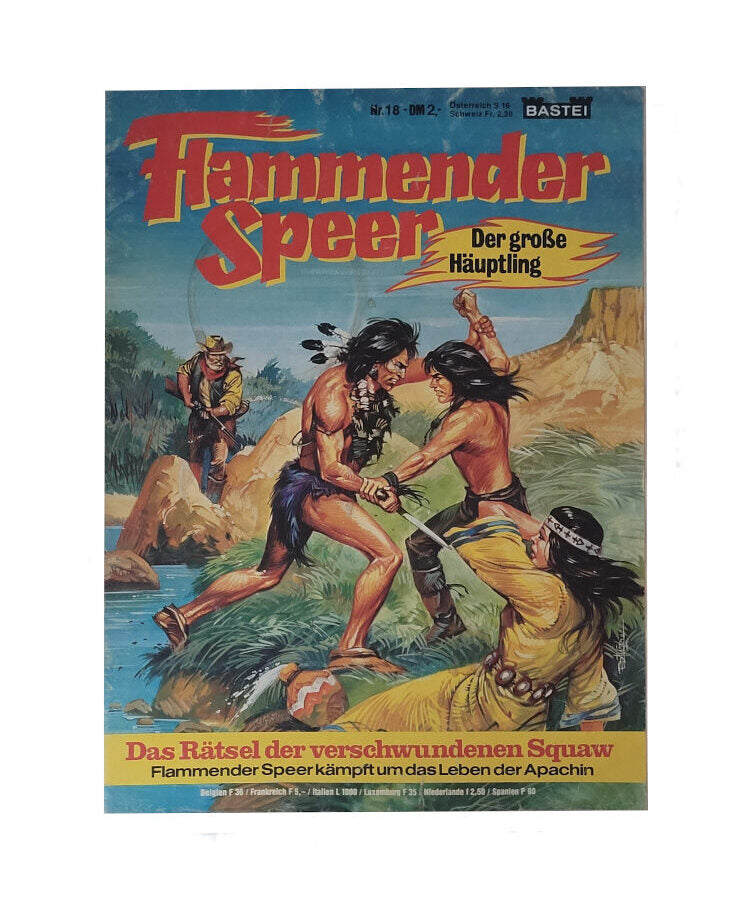 Comic Flammender Speer - der große Häuptling Das Rätsel der verschwundenen Squaw Band 18 ca. 1979