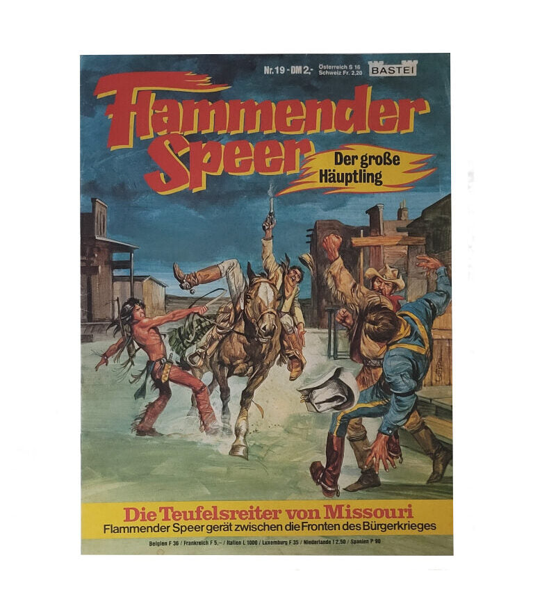 Comic Flammender Speer - der große Häuptling Die Teufelsreiter von Missouri Band 19 ca. 1979