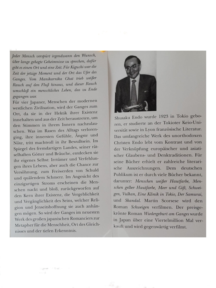 Belletristik Shusaku Endo Wiedergeburt am Ganges Verlag Volk & Welt Berlin
