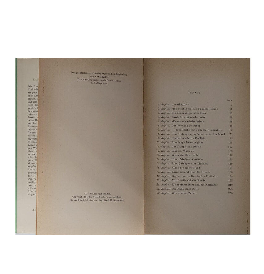 Fernseh-Nostalgie Eric Knight Lassie kehrt zurück Scherz-Verlag 1958