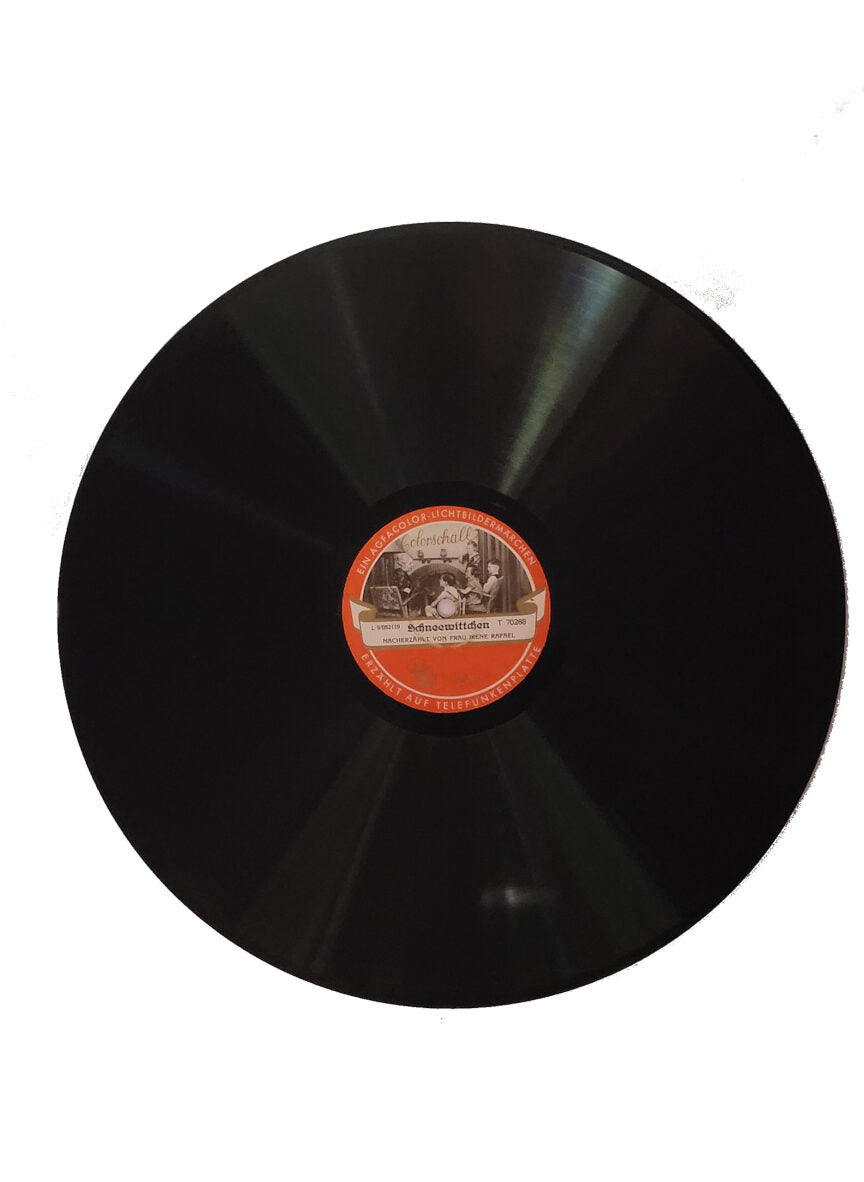 Schellack - Platte: 12" Schneewittchen / Aschenputtel erzählt von Irene Rafael - Telefunken 1941