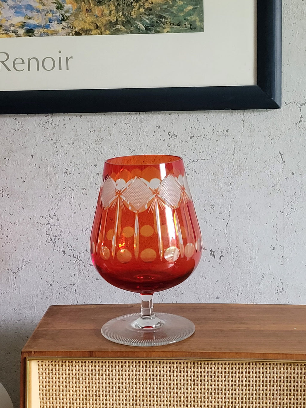 Dies & Das Großer Kristall Cognac Schwenker Rot 19 cm