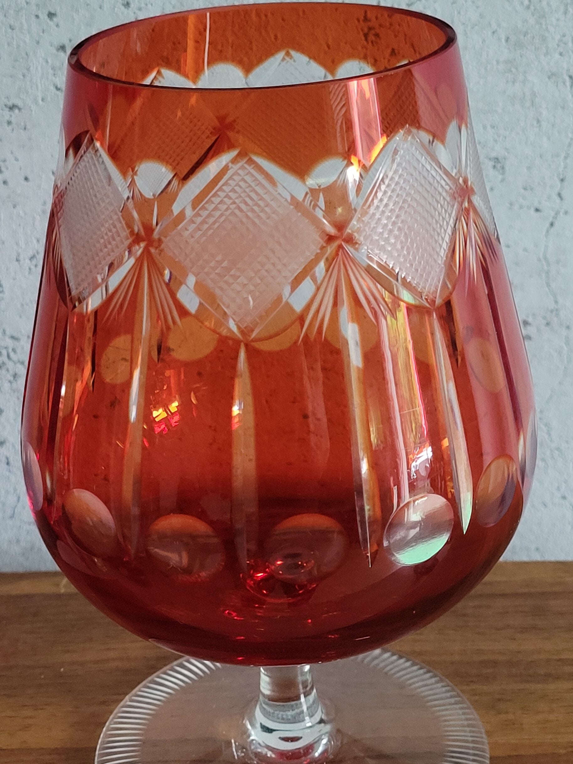 Dies & Das Großer Kristall Cognac Schwenker Rot 19 cm