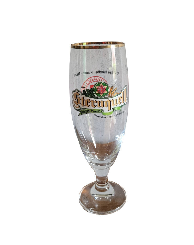 Dies & Das Bierglas Sahm Pils Tulpe Sternquell Plauen 0,3 l - 70 Jahre Handball Plauen Reusa 1924 - 1994