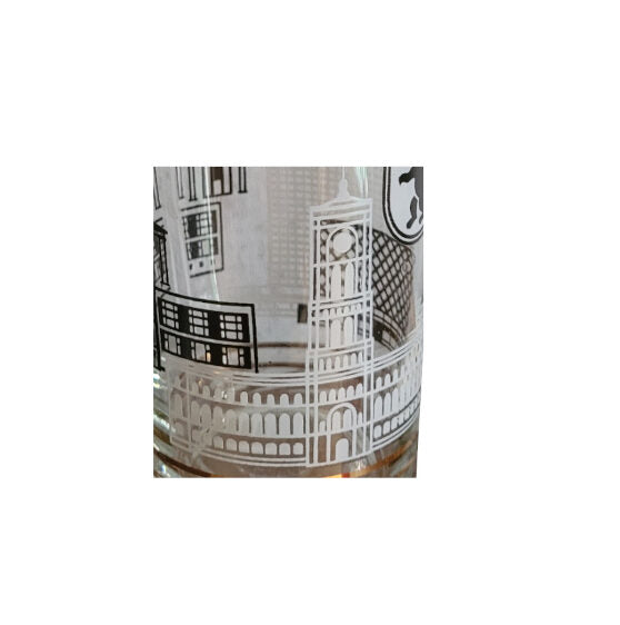 Dies & Das DDR -Trinkglas Berlin mit Goldrand - Souvenir -Siebziger Jahre -  Rarität - Hingucker