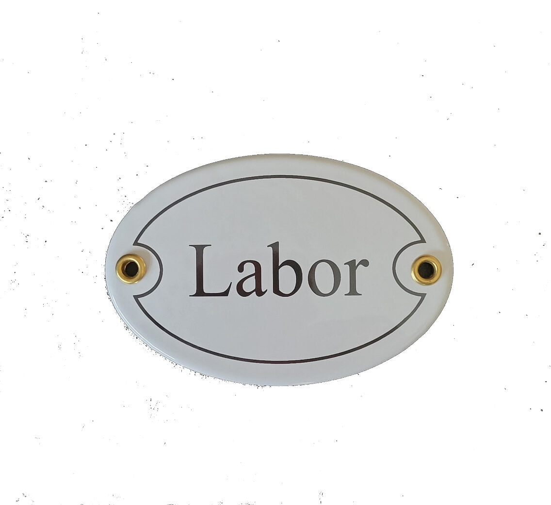 Blechschild Emailleschild - Labor (10 x 7 cm)
