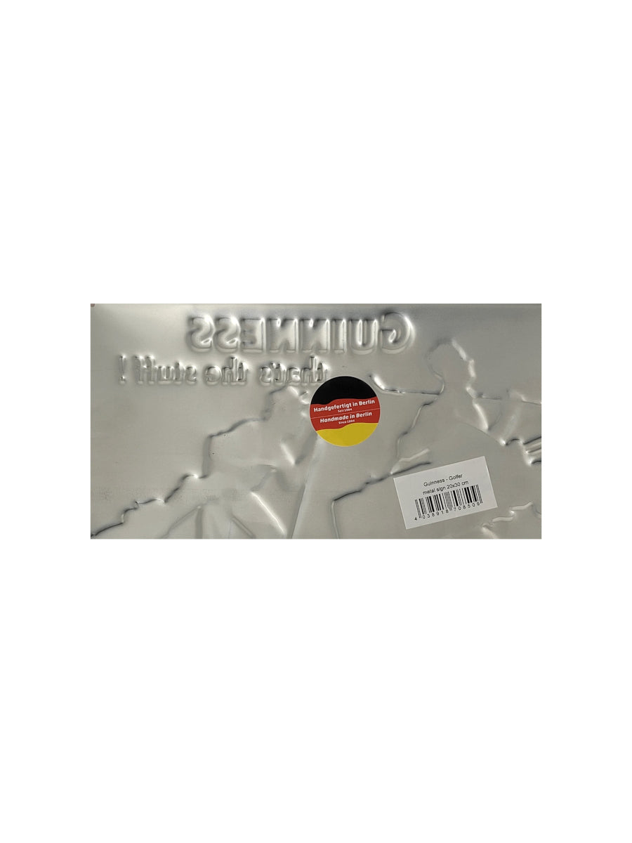 Blechschild Guinness Beer - That's the Stuff ! - Mann hebt ein Boot (20 x 30 cm)