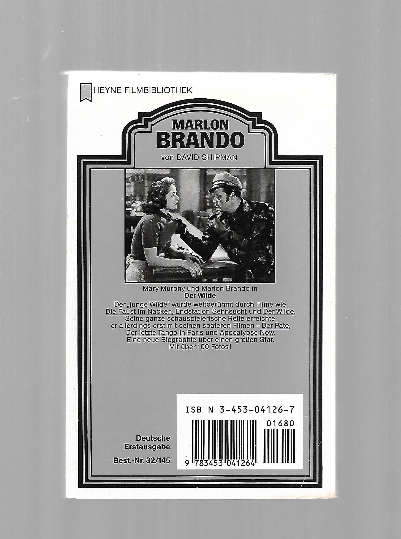 Film-Bibliothek David Shipman Marlon Brando Seine Filme sein Leben  Heyne 1990