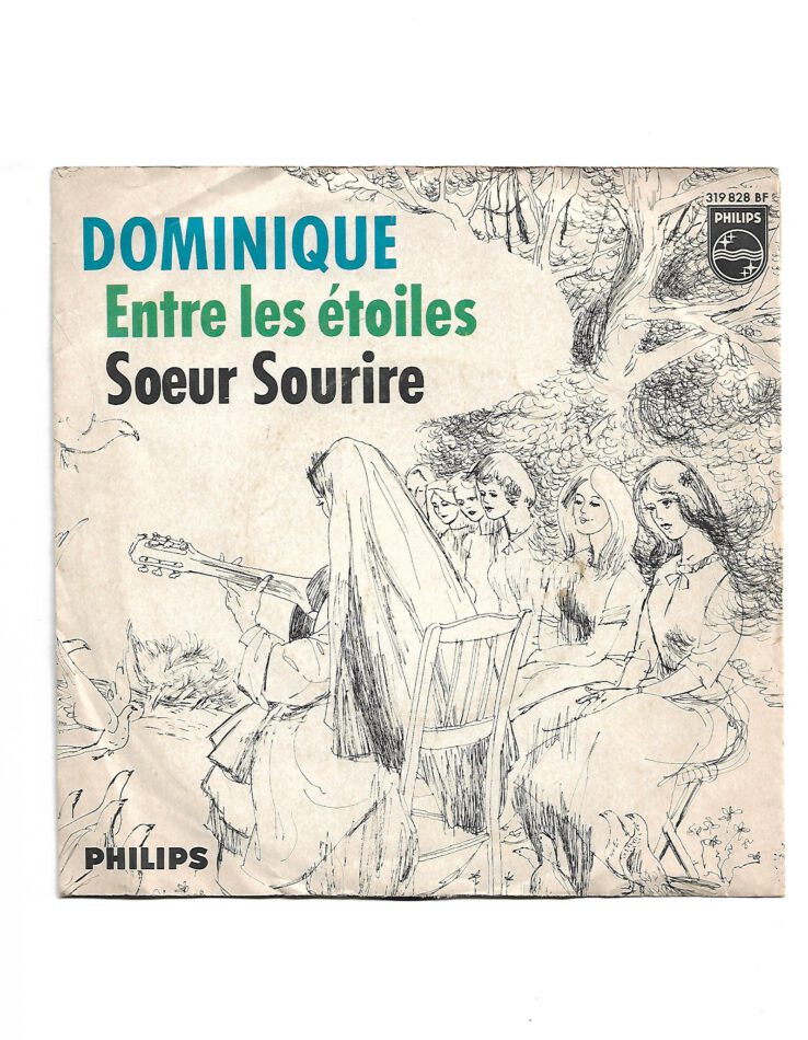 Flohmarkt Vinyl Single Soeur Sourire Dominique Entre les etoiles Philips 1963
