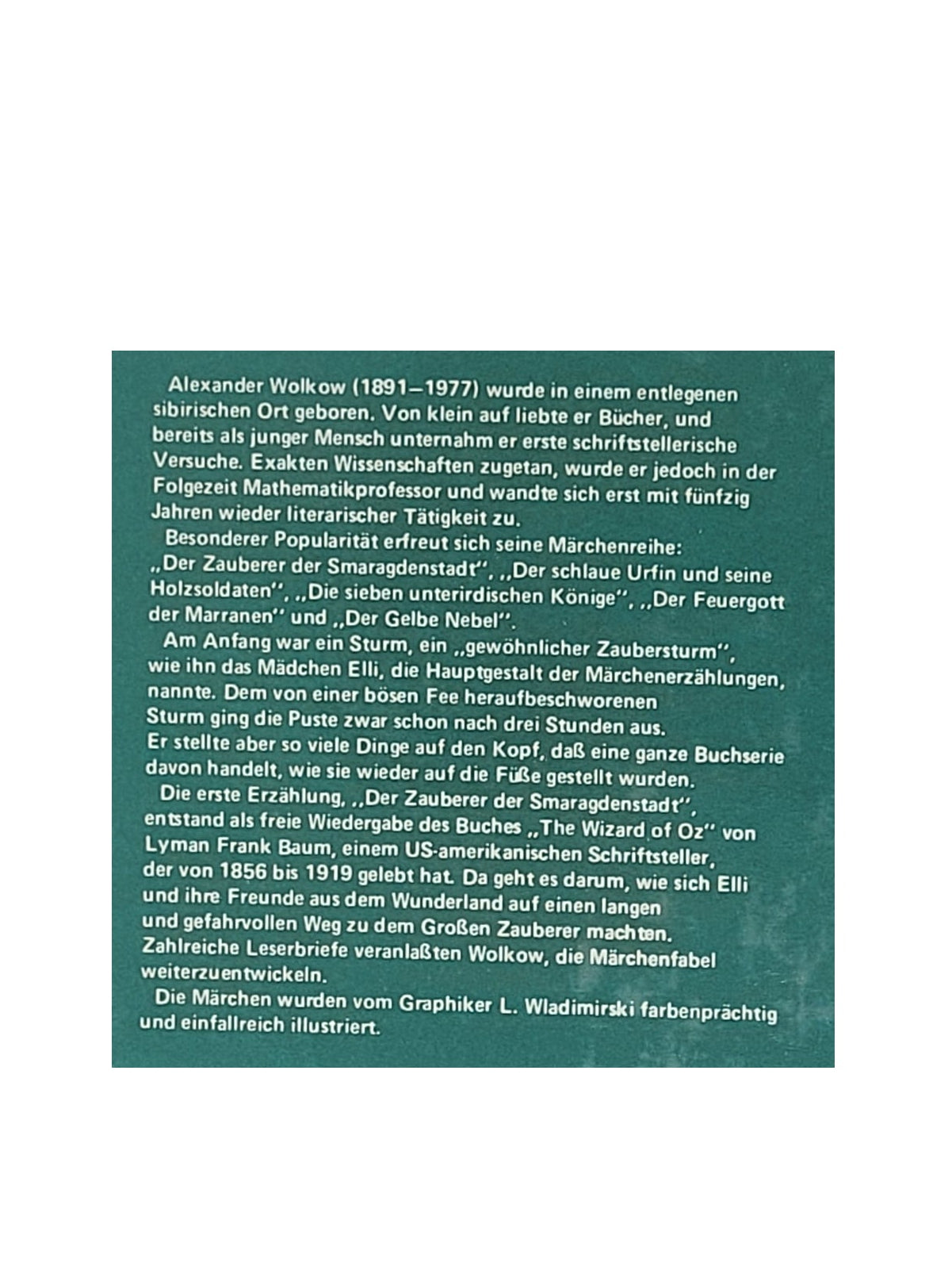 Kinderbuch Alexander Wolkow - Die sieben unterirdischen Könige - Raduga-Verlag-Moskau 1990
