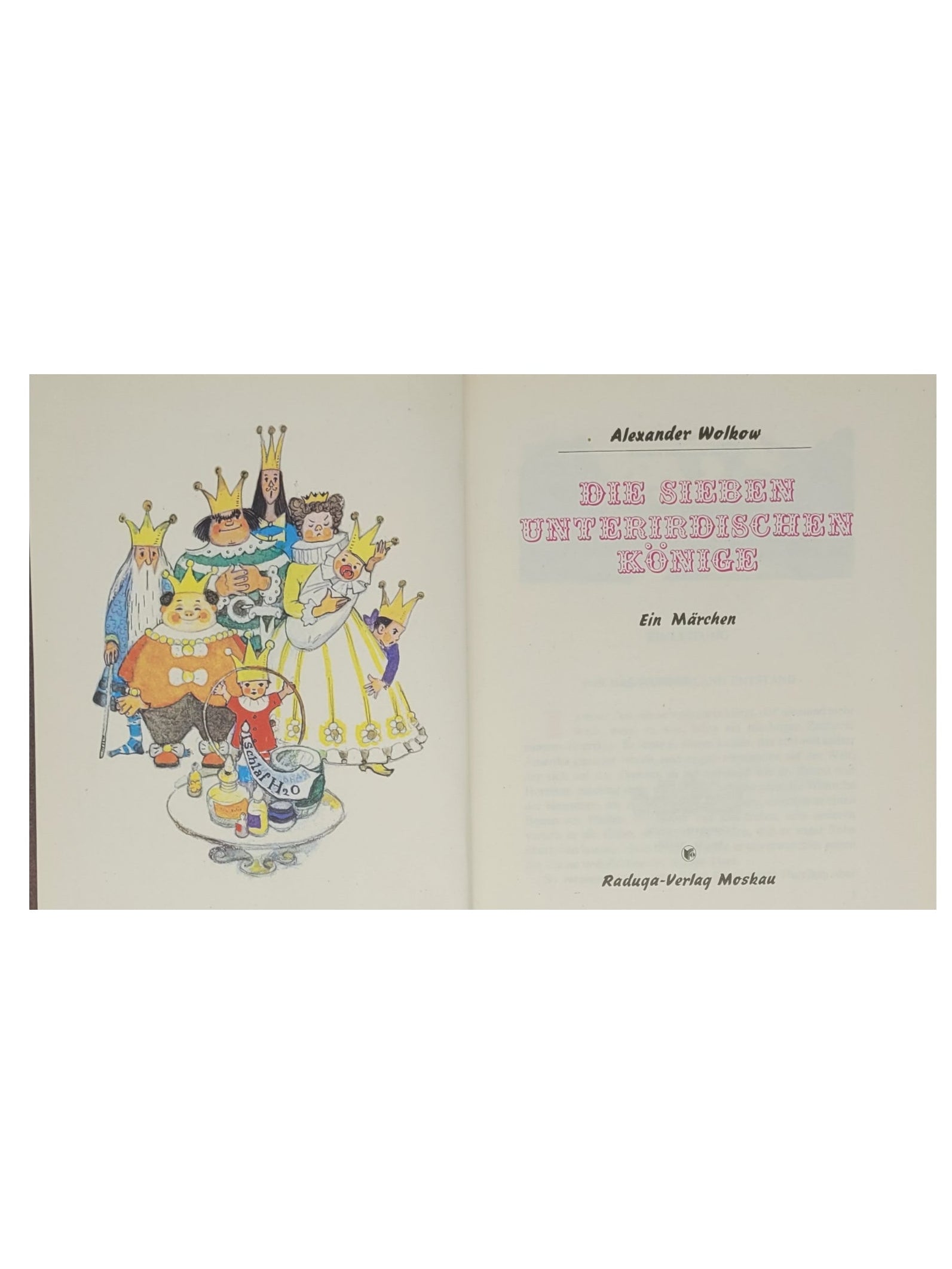 Kinderbuch Alexander Wolkow - Die sieben unterirdischen Könige - Raduga-Verlag-Moskau 1990