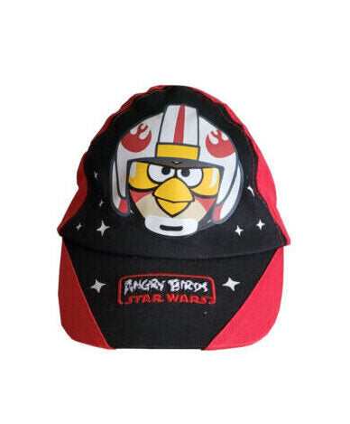 Kinder Kappe Angry Birds mit Helm Star Wars in Rot Schwarz mit Sternen Weltall