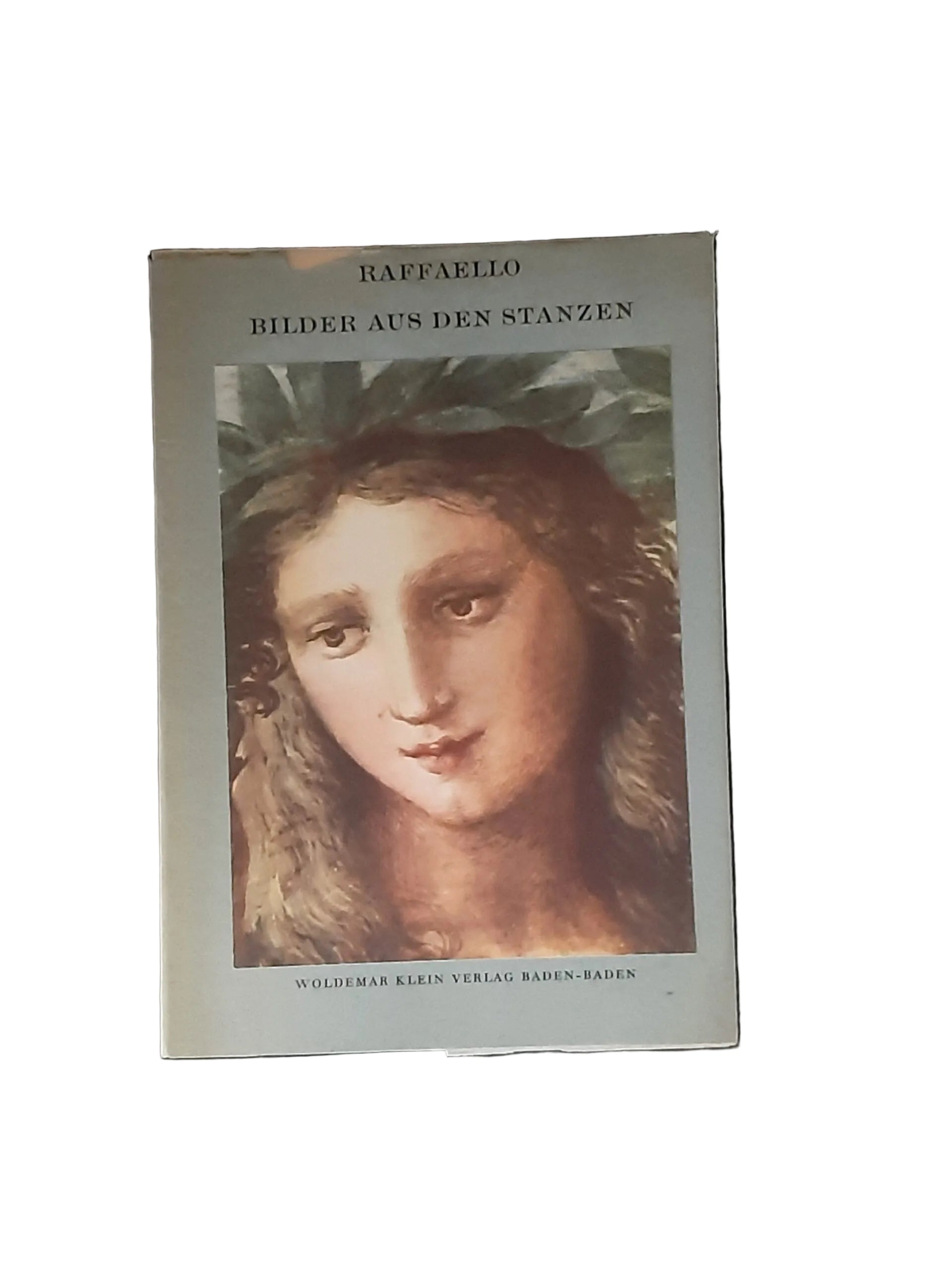 „Buchcover Raffaello Bilder aus den Stanzen Woldemar Klein 1949 Taschenbuch“
„Reproduktion aus Raffaello Bilder aus den Stanzen 1949 – Fresko der Hochrenaissance