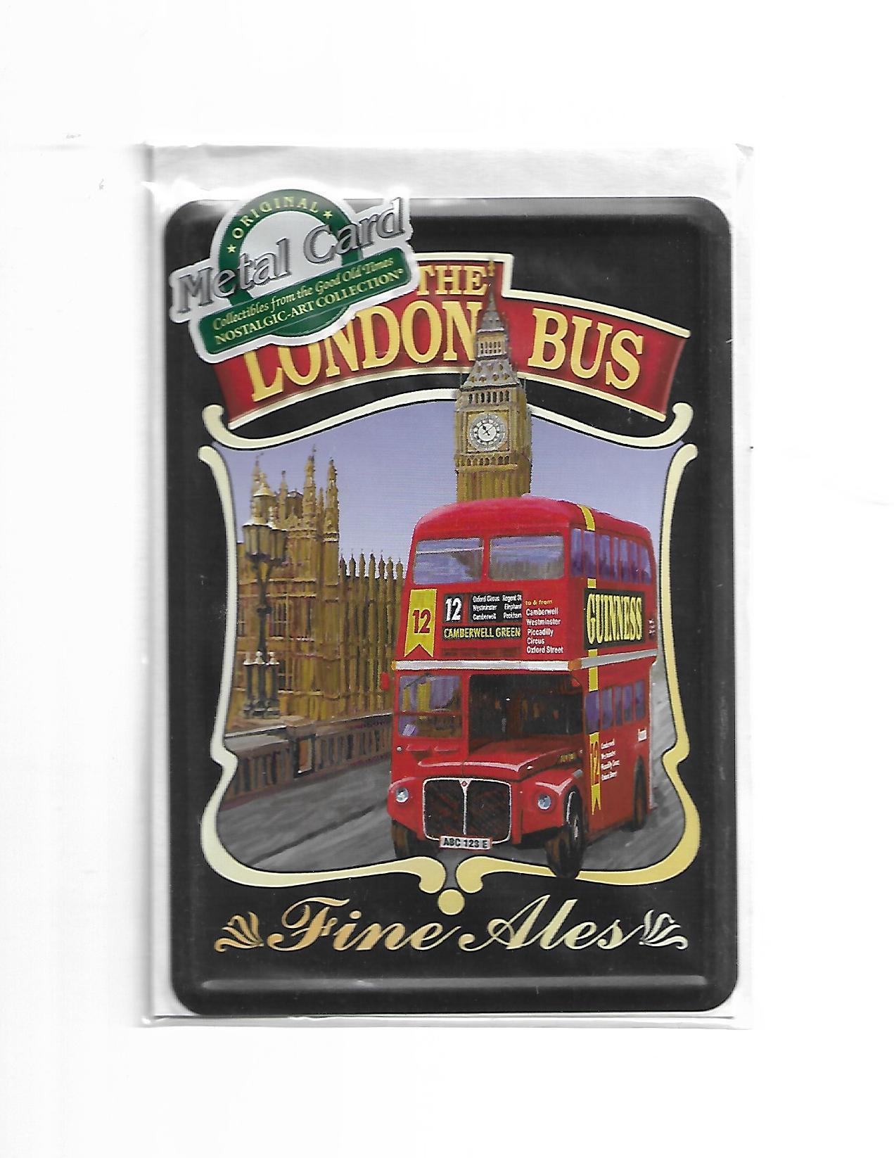 Blechpostkarte The London Bus Fine Ales (Nostalgic Art)