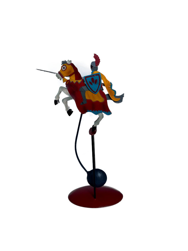 Figur - Pendelfigur aus Blech - Der Ritter mit der Lanze
