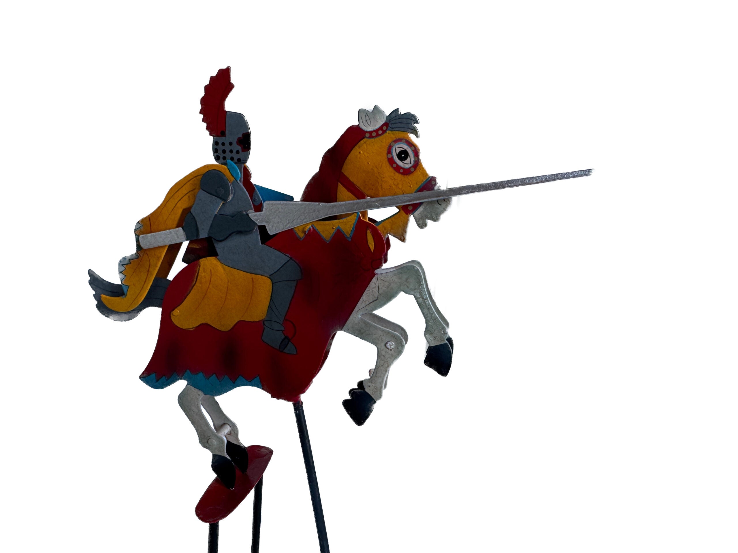 Figur - Pendelfigur aus Blech - Der Ritter mit der Lanze