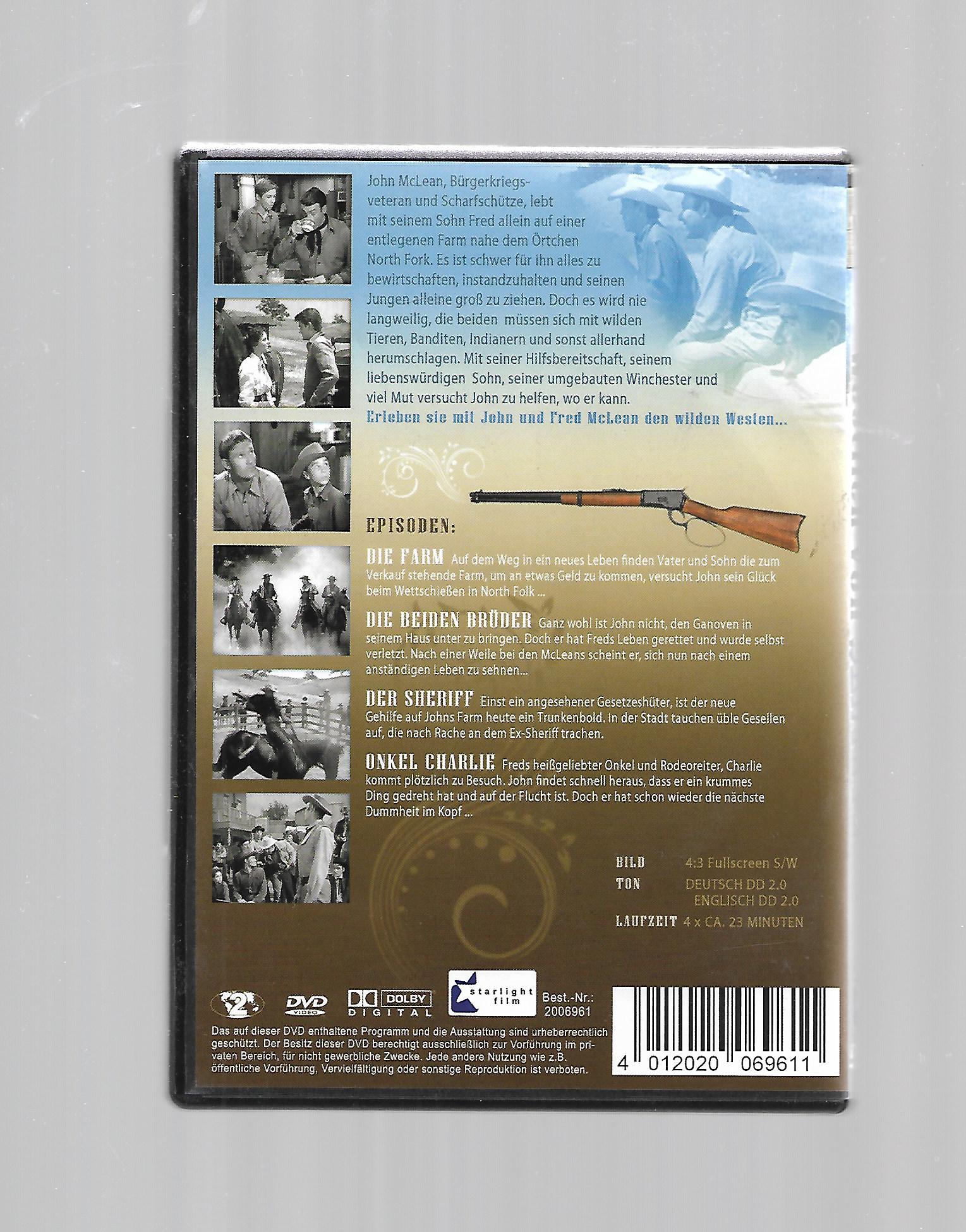 DVD Westlich von Santa Fé mit Chuck Connors Nr 1-gebraucht- guter Zustand-