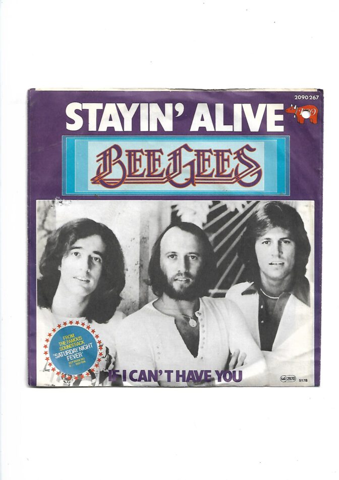 Flohmarkt Vinyl Single Bee Gees Stayin Alive RSO 1978 LC 2970