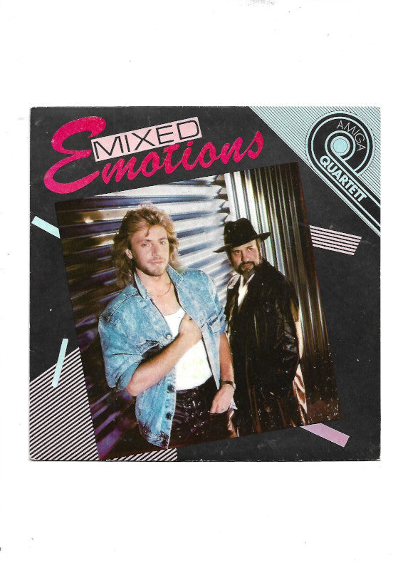 Flohmarkt Vinyl Single Mixed Emotions u.a. Drafi Deutscher - Amiga Quartett 1988 A - You want Love (Maria,Maria) /So close to heaven B - Bring back / Save thelast dance for me gebraucht guter Zustand Cover und Platte