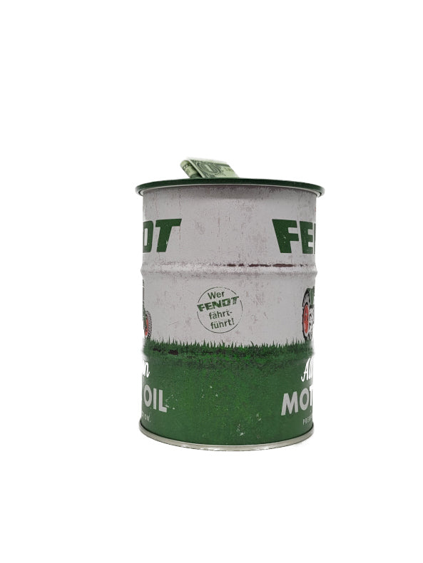 Angebot "Geschenkset 11" Spardose Ölfass + Pfefferminzpastillen Fendt (Nostalgic Art)