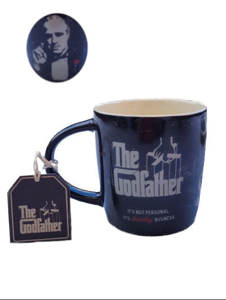 Tasse „The Godfather – der Pate“ aus robuster Keramik, 330 ml, grün‑gelb, spülmaschinenfest – nostalgisches Motiv für Kaffee oder Tee.