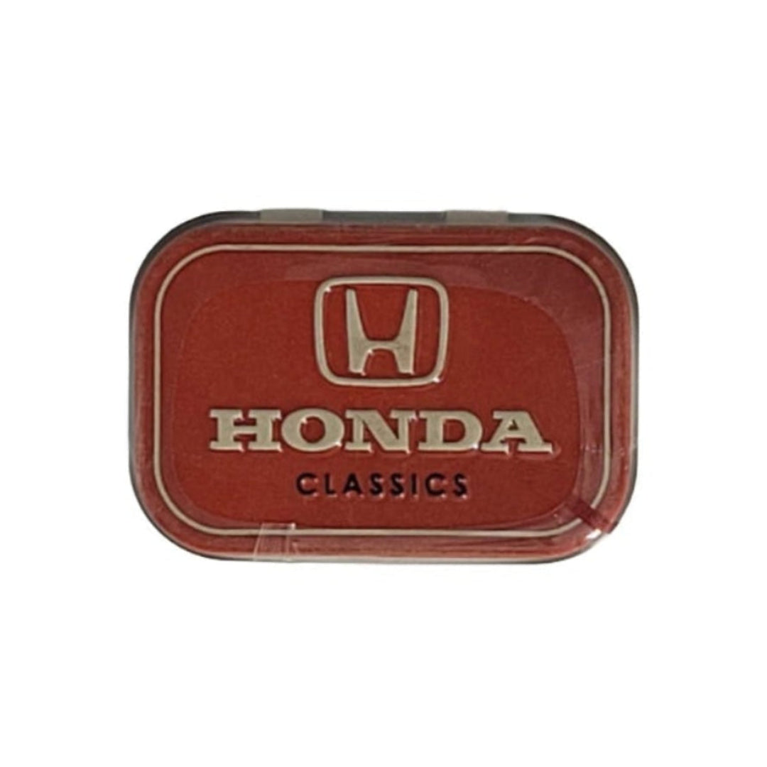 Pfefferminzbonbons in praktischer Metalldose, Zuckerfreie Pfefferminzpastillen mit Süßungsmitteln (hergestellt in Deutschland) Motiv: Honda Logo auf rotem Deckel