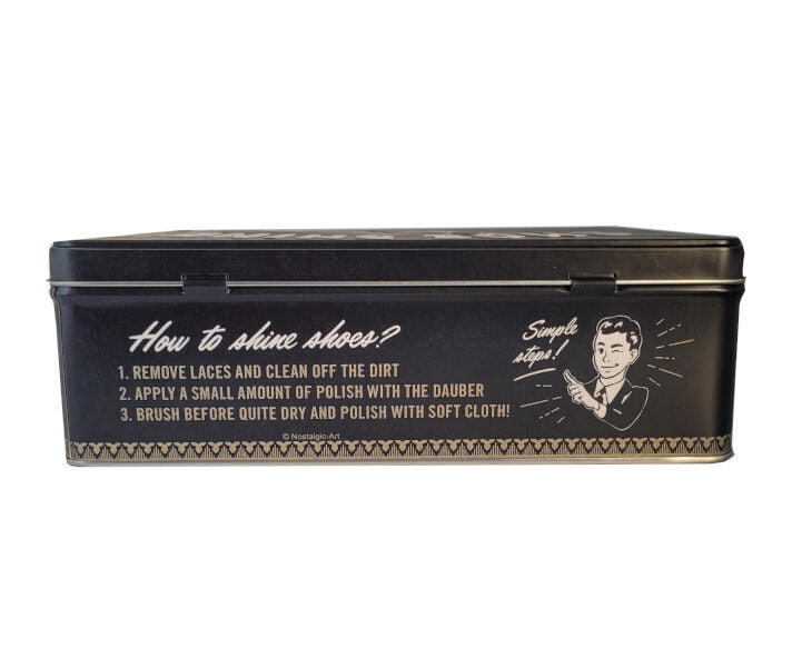 Vorratsdose Blechdose flach Shoe Shine 2,5 L (Nostalgic Art)