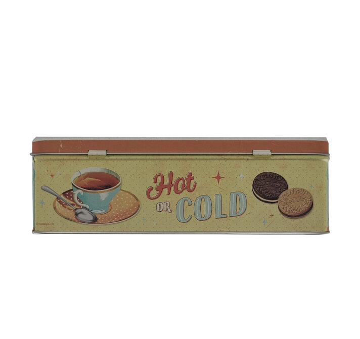 Vorratsdose Blechdose flach Tea & Cookies Together - We just wanna Drink Tea ! 2,5 L (Nostalgic Art)