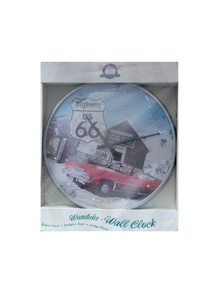 Nostalgic Art Wanduhr Highway US 66 - The Mother Road