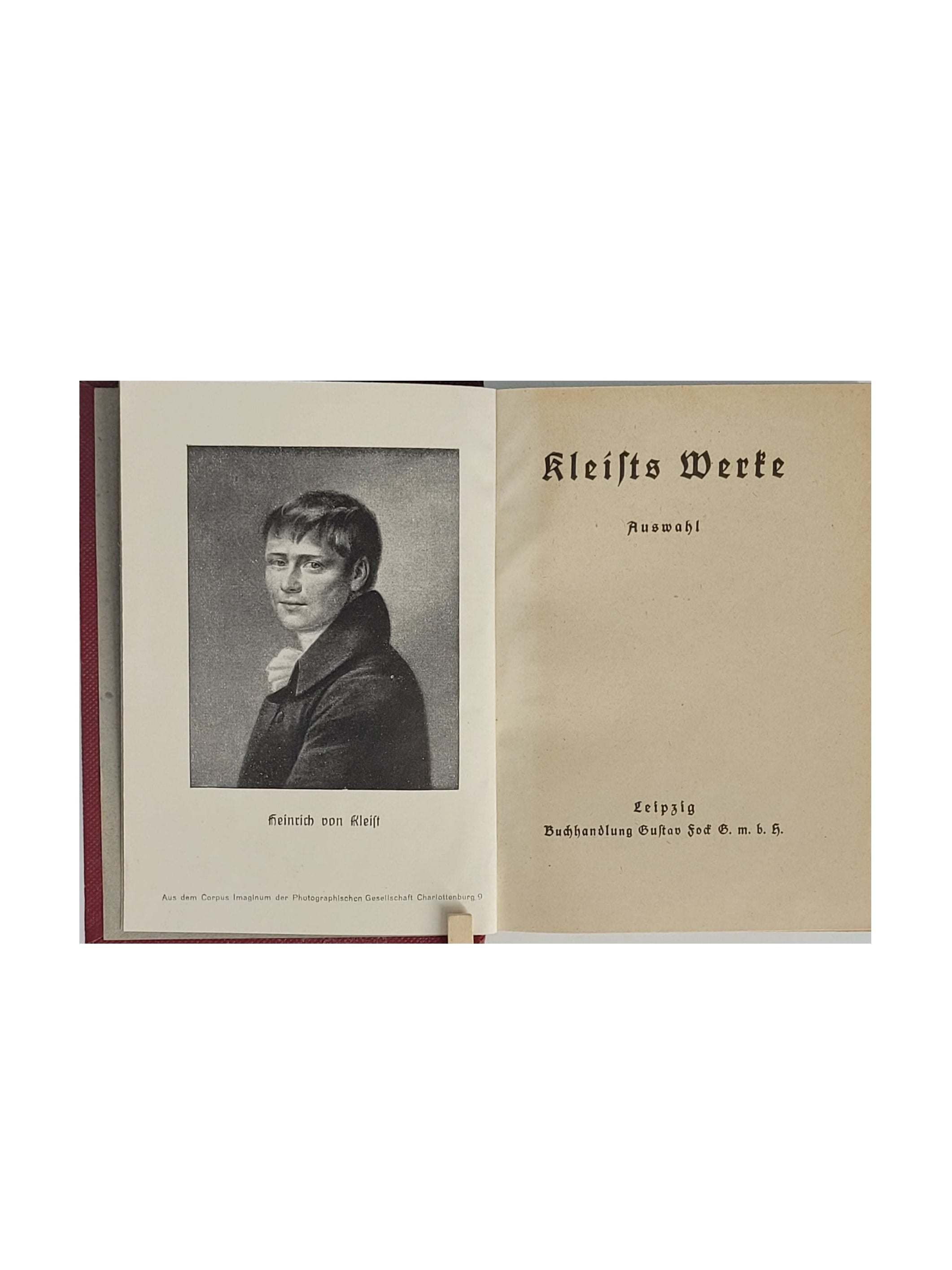 Alte Bücher Kleists Werke - Auswahl  Buchhandlung Gustav Fock Leipzig