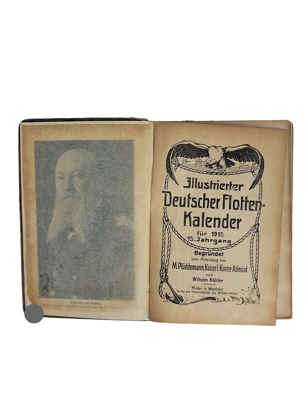 Alte Bücher Wilhelm Köhler - Illustrierter Deutscher Flotten-Kalender 1915
