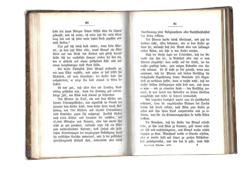 Alte Bücher Berthold Auerbach's gesammelte Schriften siebzehnter Band Verlag der Cottaschen Buchhandlung 1864