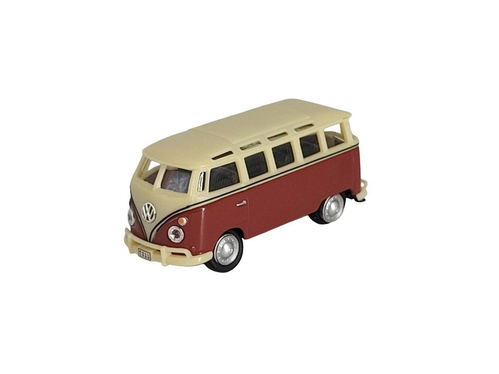 „Automagnet VW Bus Samba in Braun, handgefertigt, detailgetreu, mit hochwertigem Kraftmagnet (1 × 0,5 cm), ca. 4,5–6 cm groß, haftet auf allen magnetischen Oberflächen
