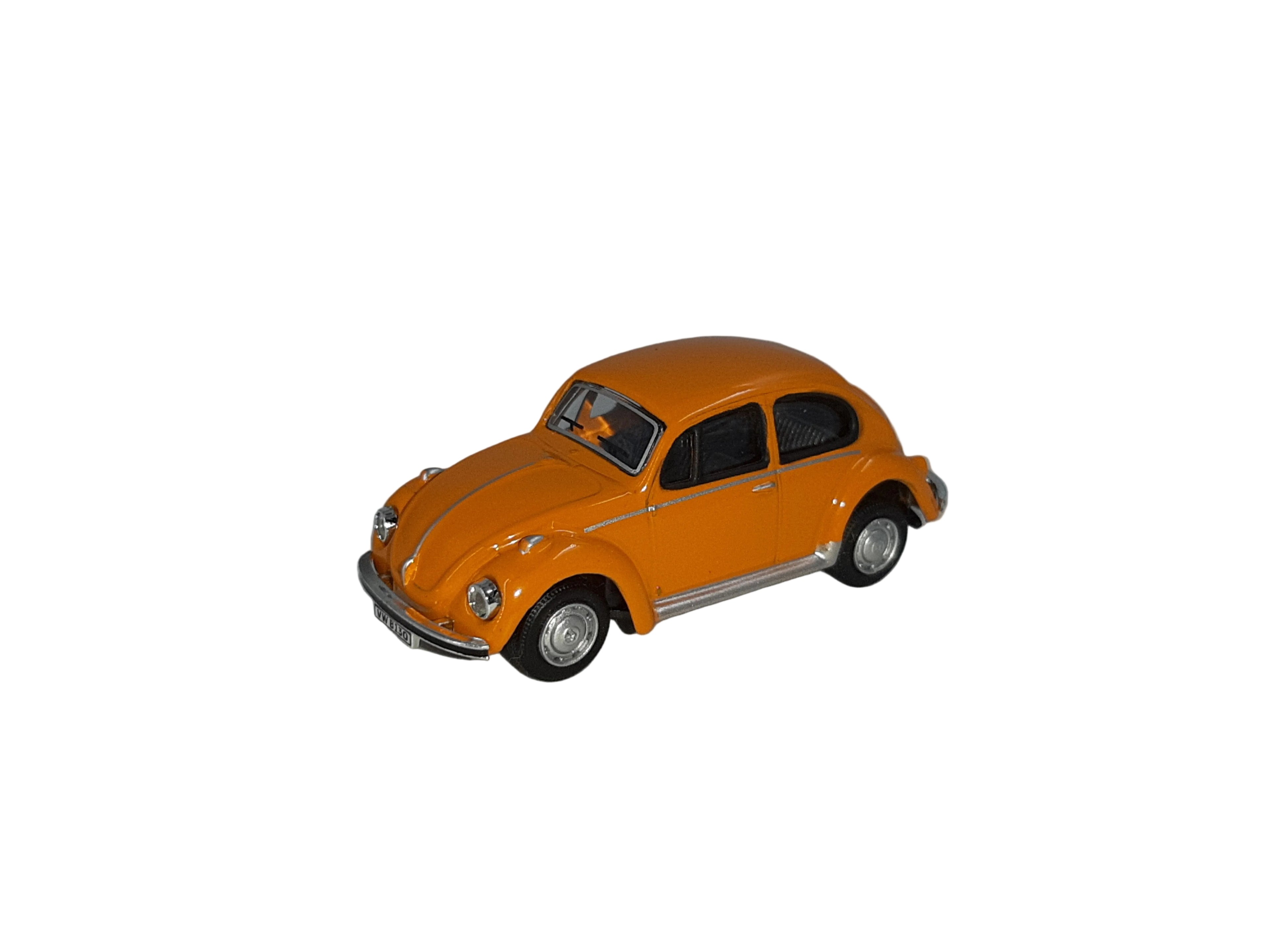 „Automagnet VW Käfer in Orange, detailgetreues Miniaturmodell mit starkem Kraftmagnet, ca. 4,5–6 cm groß, handgefertigt, Metall