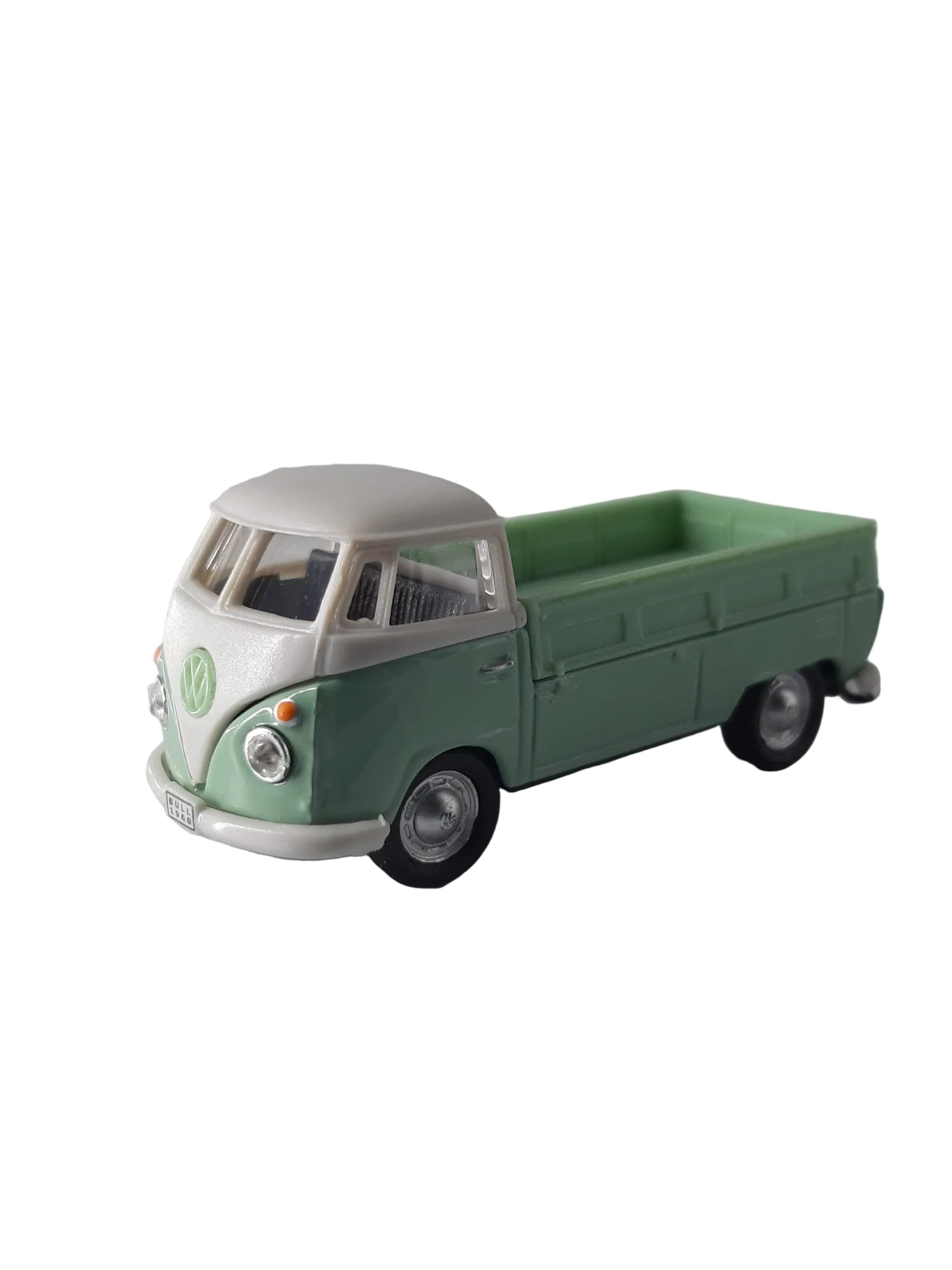 „Automagnet VW Pick‑up in Lindgrün mit weißem Dach, detailgetreues Miniaturmodell aus Metall, ca. 4,5–6 cm groß, mit hochwertigem Kraftmagnet.“