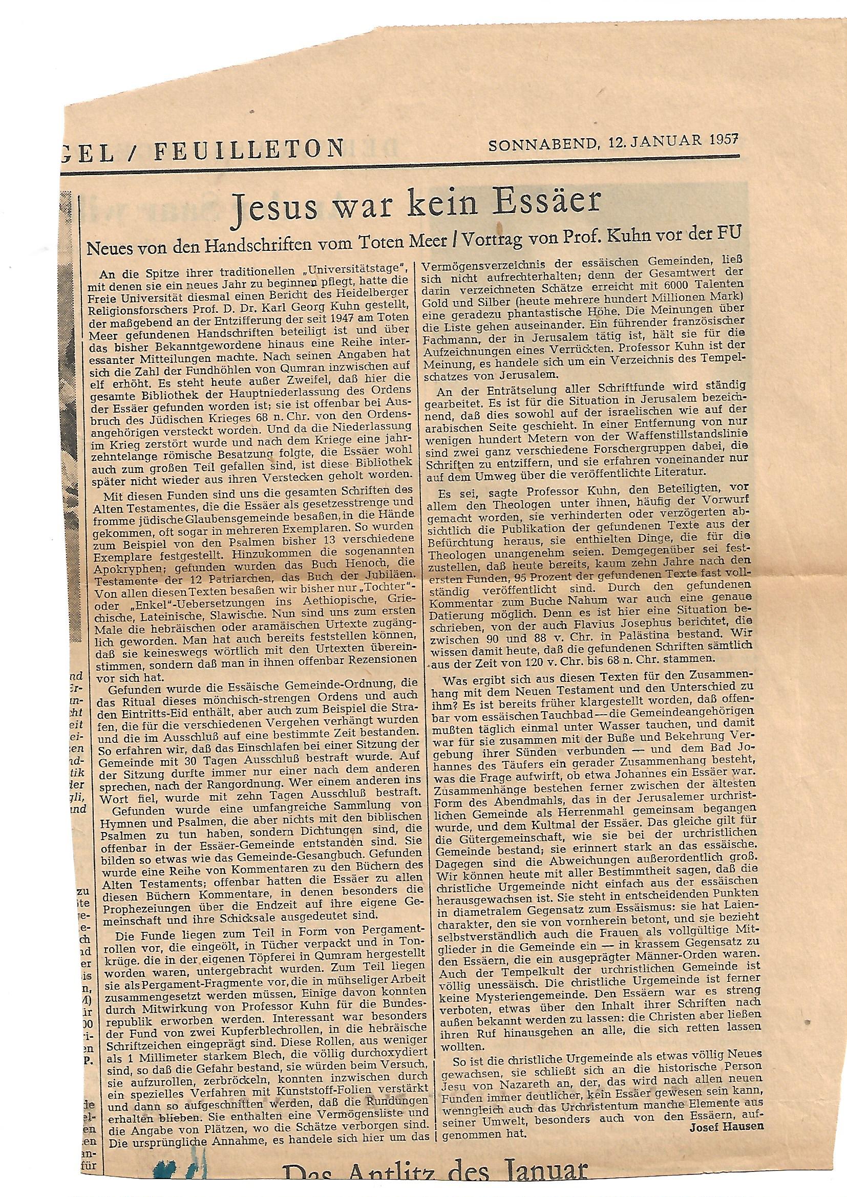 Kulturgeschichte Hans Bardtke Die Handschriftenfunde am toten Meer Union Verlag VOB DDR 1953