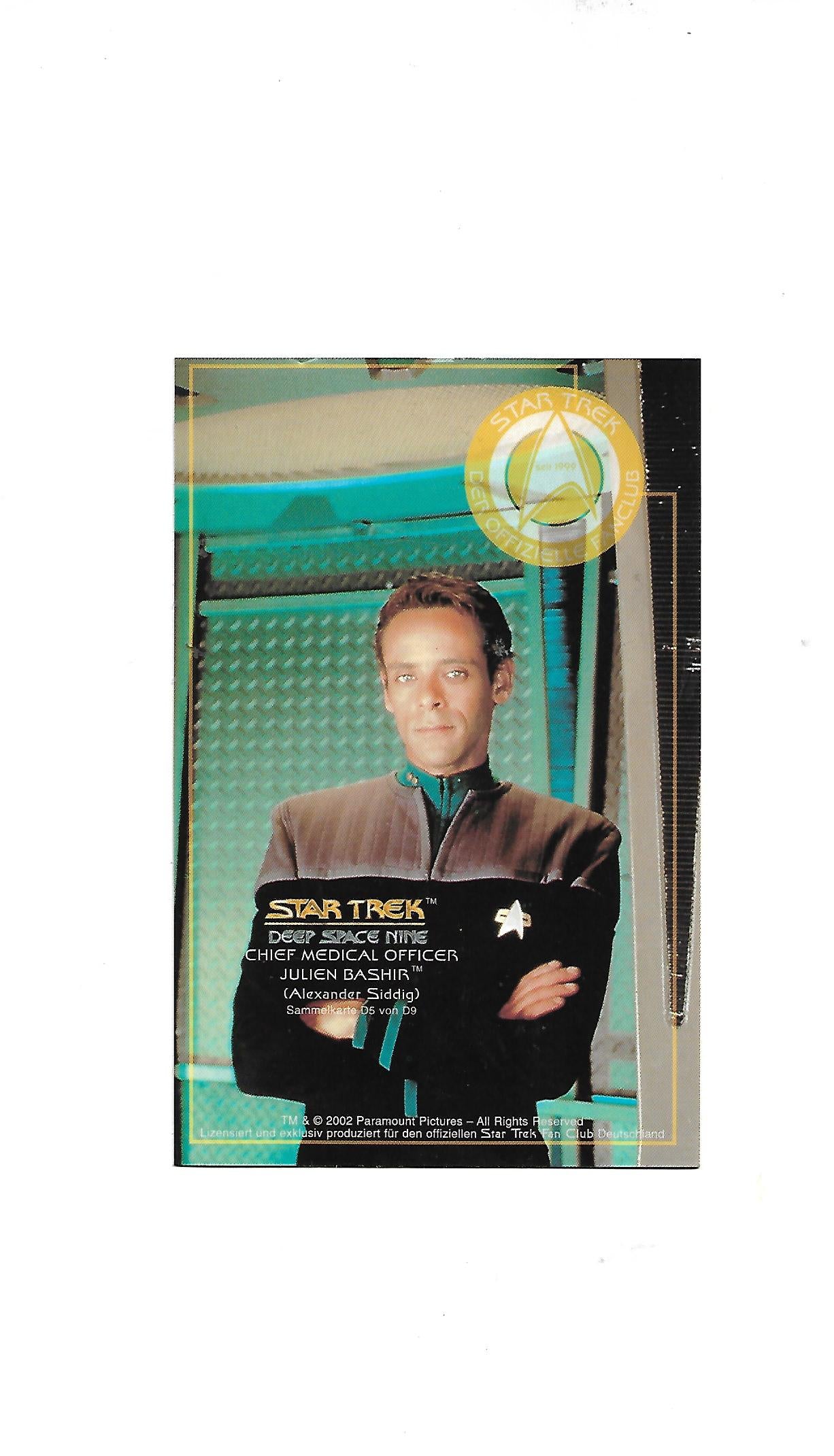 Sammelkarte - Deep Space Nine Chief Medical Officer Julien Bashir