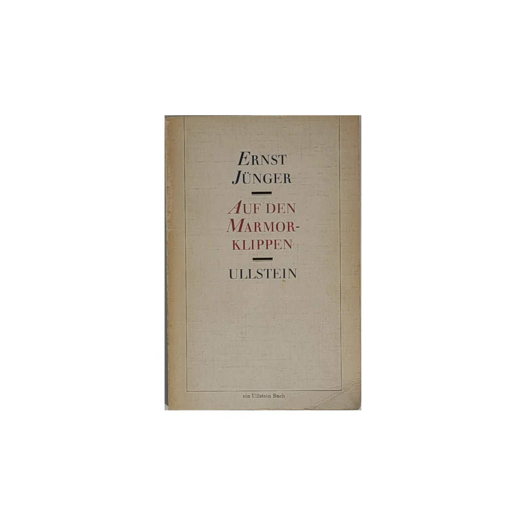 „Buchcover Ernst Jünger Auf den Marmorklippen, Ullstein Taschenbuch 1973“ Gestaltung schlicht und einfach