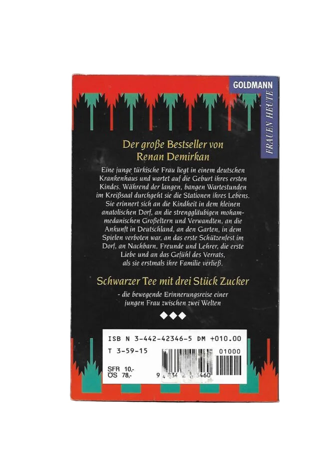 Belletristik Renan Demirkan Schwarzer Tee mit 3 Stück Zucker - Goldmann 1993 Frauen heute