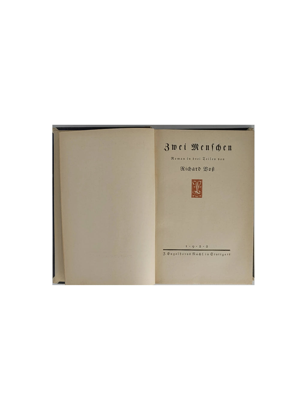 Belletristik Richard Voß - Zwei Menschen J. Engelhorns Nachf. Verlag in Stuttgart 1922