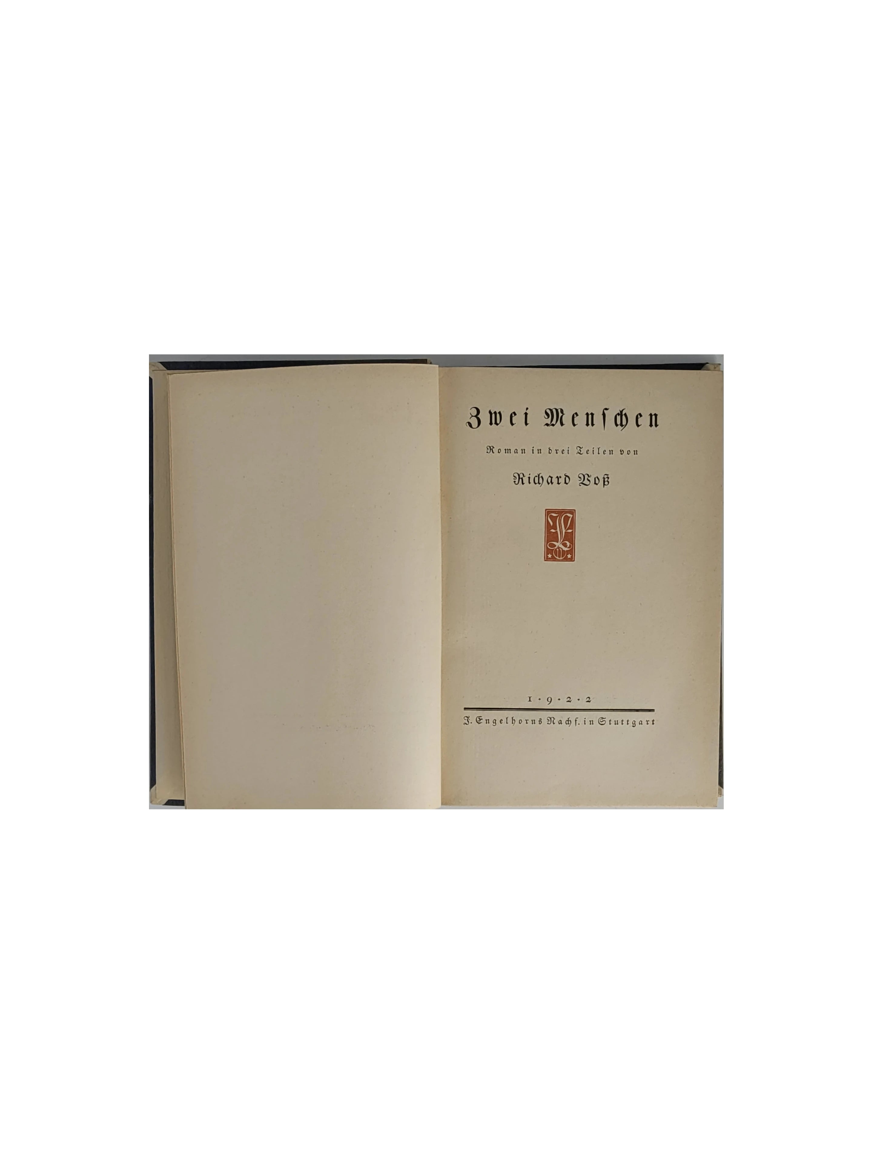 Belletristik Richard Voß - Zwei Menschen J. Engelhorns Nachf. Verlag in Stuttgart 1922