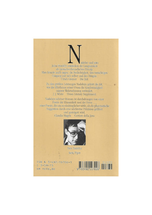 elletristik Sten Nadolny - Die Entdeckung der Langsamkeit - Piper 1990 SoftCover - Erlaeuterung
