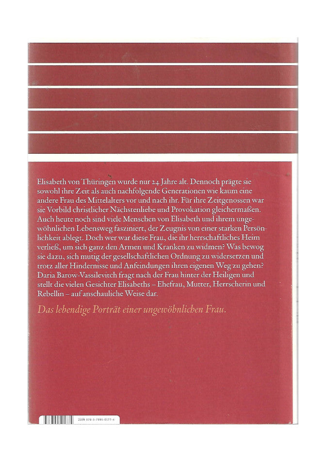 Biographie Daria Barow-Vassilevitch Elisabeth von Thüringen Thorbecke Verlag 2007