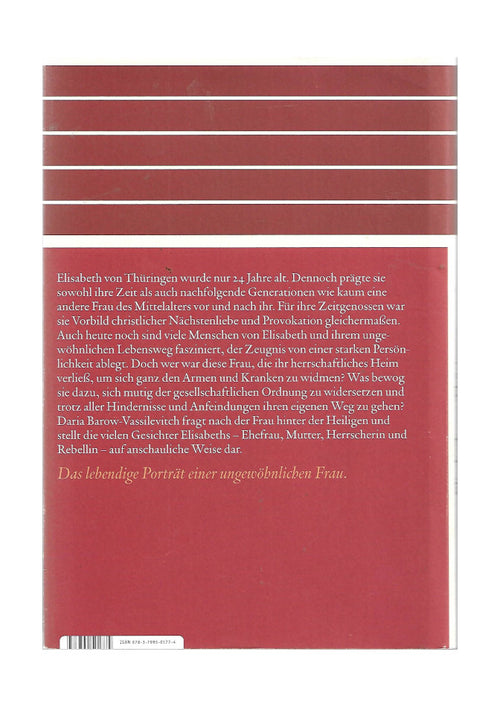 Biographie Daria Barow-Vassilevitch Elisabeth von Thüringen Thorbecke Verlag 2007
